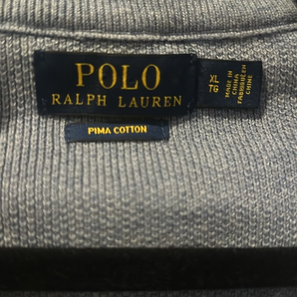 Polo by Ralph Lauren Luxury Rib Knit 1/4 Zip Pullover Sweater Size XL - Picture 3 of 5